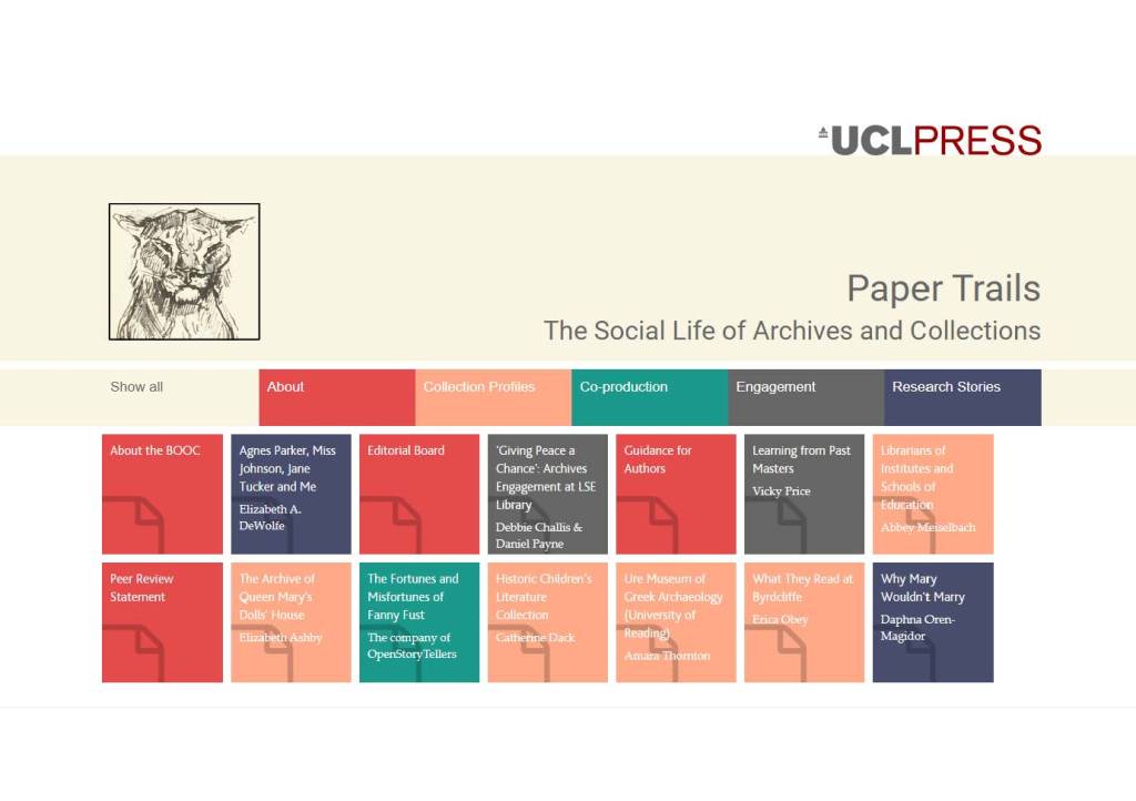 A screen capture of the Paper Trails BOOC published by UCL Press